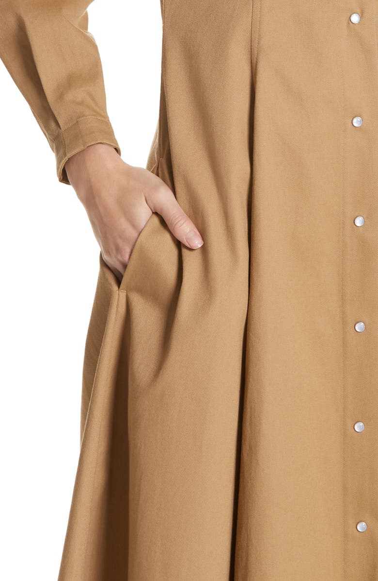 CALVIN KLEIN 205W39NYC Western Twill A-Line Midi Dress, Alternate, color, 