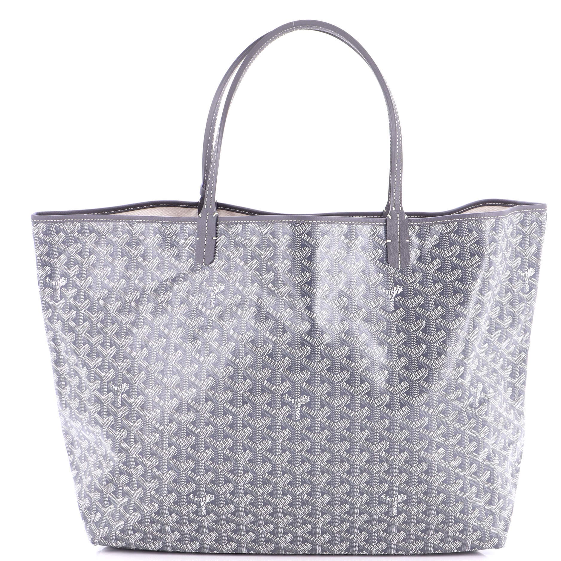 Pre-Owned Goyard Saint Louis Tote Coated Canvas GM, Main, color, Gray