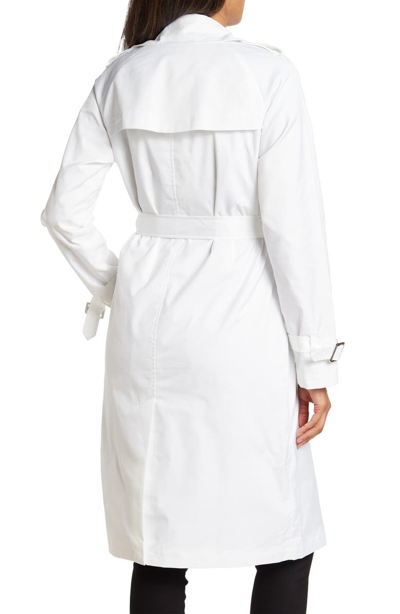 Michael Kors Double-Breasted Belted Rain Trench Coat, Alternate, color,