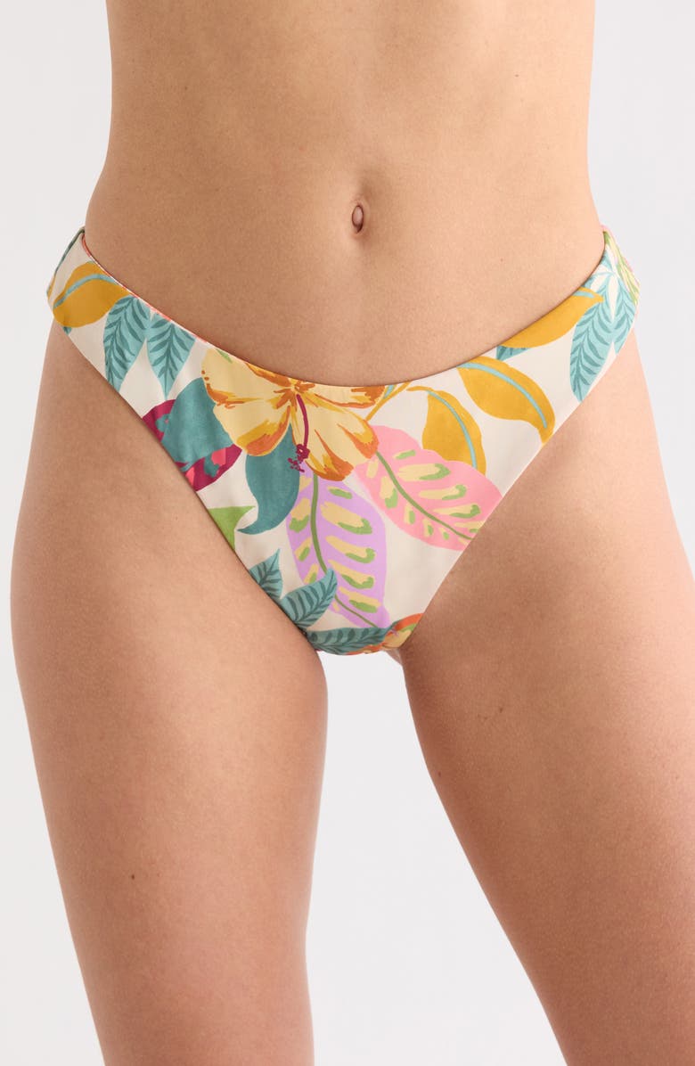 Roxy Hot Tropics Reversible Bikini Bottoms, Main, color, 