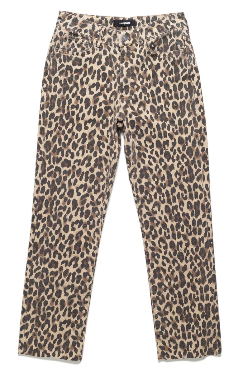 Mavi Jeans New York Leopard Print Ankle Straight Leg Jeans, Alternate, color, Leopard Denim