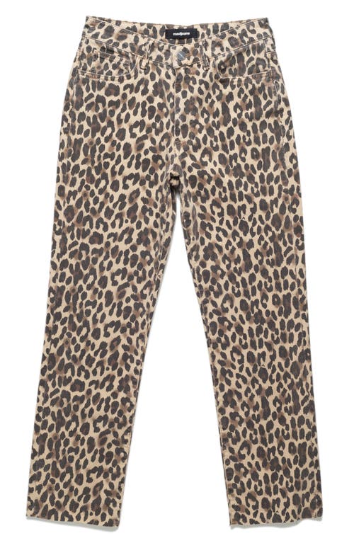 Mavi Jeans New York Leopard Print Ankle Straight Leg Jeans In Leopard Denim