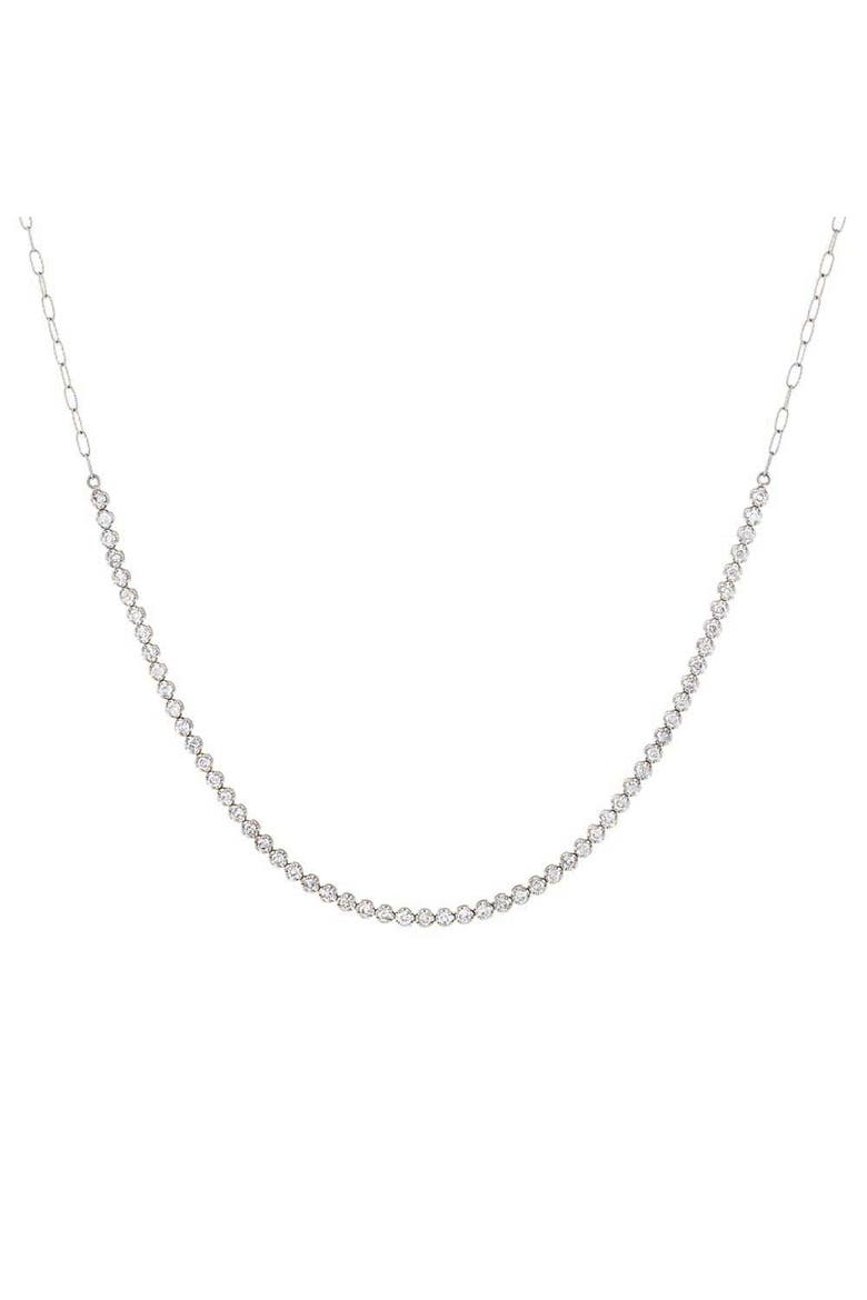 Cupcake Set Diamond Tennis Choker 14K, Main, color, 14K White Gold - 2 Carat