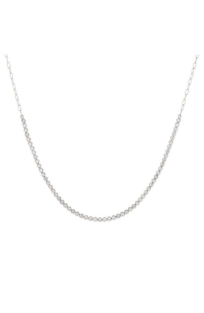 BY ADINA EDEN Cupcake Set Diamond Tennis Choker 14K, Main, color, 14K White Gold - 2 Carat