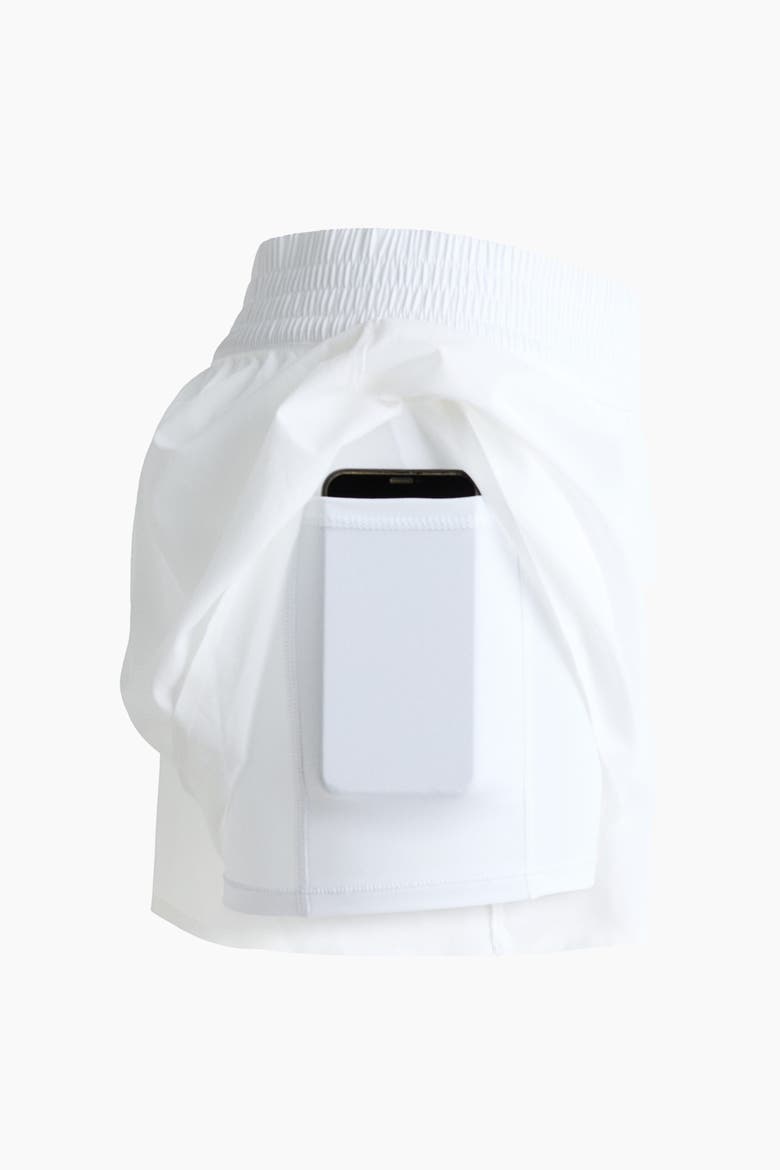 Double-layered Sports Shorts, Alternate, color, White