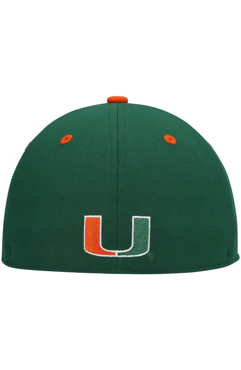 adidas Men's adidas Green Miami Hurricanes On-Field Baseball Fitted Hat, Alternate, color,