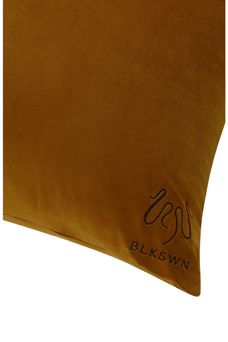 Swn  Logo Bronze Velvet Euro Sham, Alternate, color, Bronze