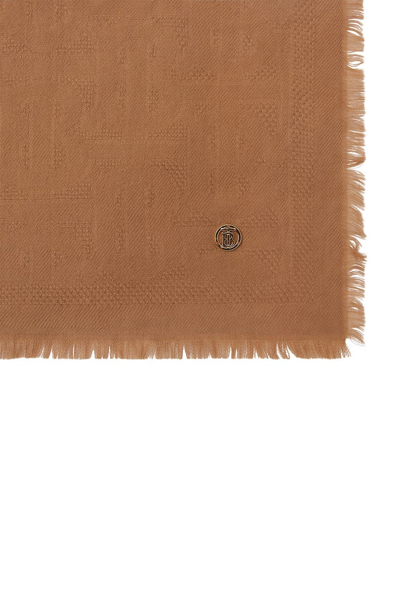 Burberry TB Monogram Cashmere Jacquard Scarf, Alternate, color, 