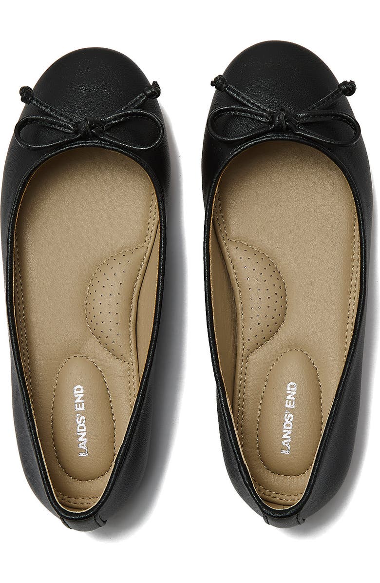 Lands' End Girls Slip On Ballet Flats, Alternate, color, Black