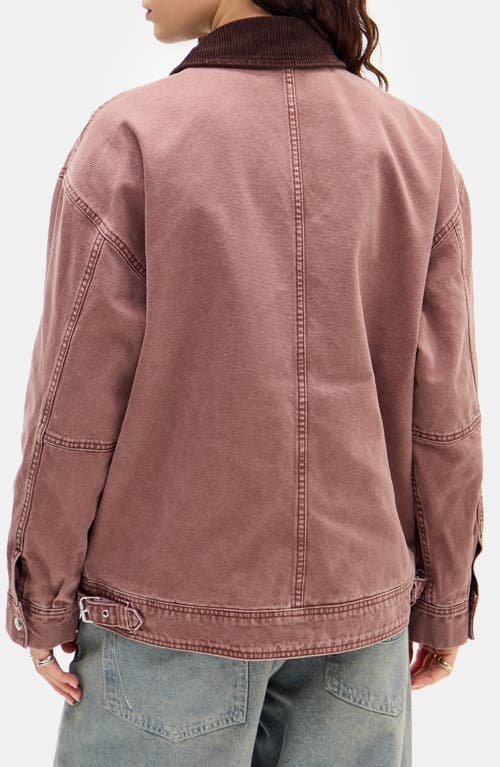 Bdg Urban Outfitters Luca Canvas Chore Jacket In Dusty Pink