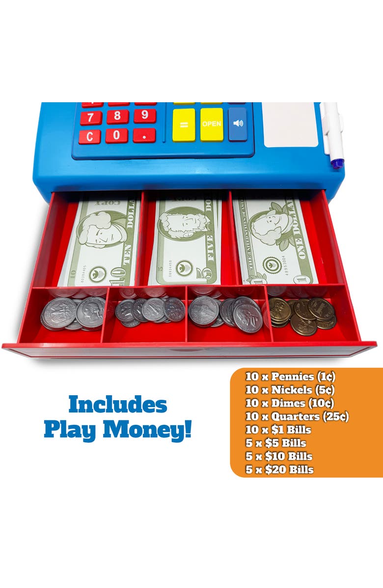 Dr. STEM Toys Solar Powered Cash Register Blue 68 Piece Set, Alternate, color, 
