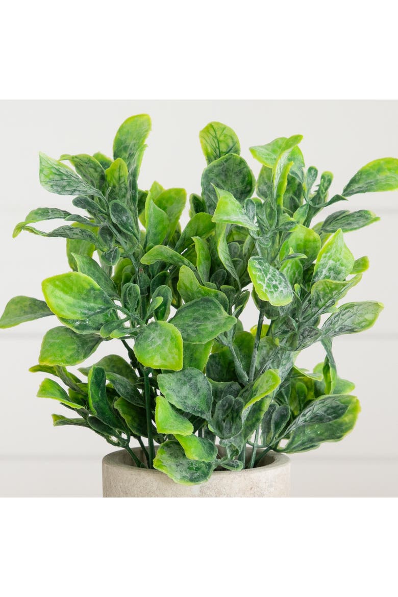 8-in Artificial Greenery in Decorative Planter - Set of 2, Alternate, color, Green
