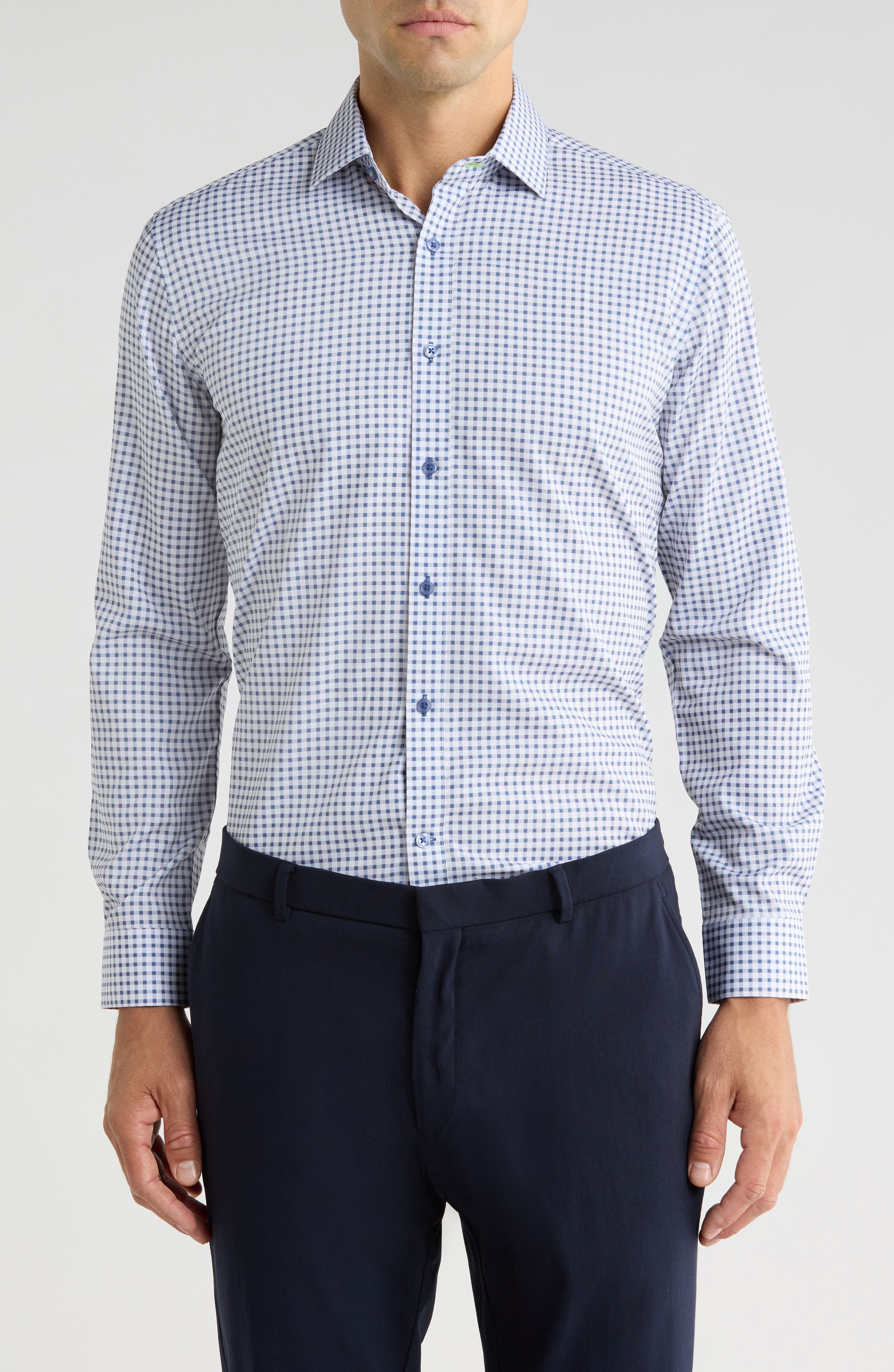 TOM BAINE Performance Stretch Winkle Free Button-Up Shirt