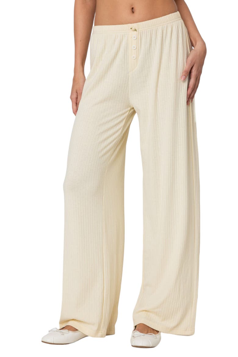 Lilou Rib Pants, Main, color, YELLOW