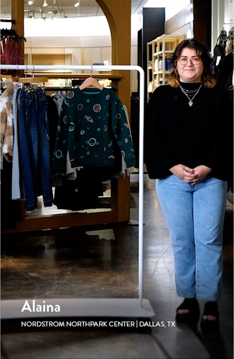 Kids' Print Crewneck Sweatshirt, sales video thumbnail