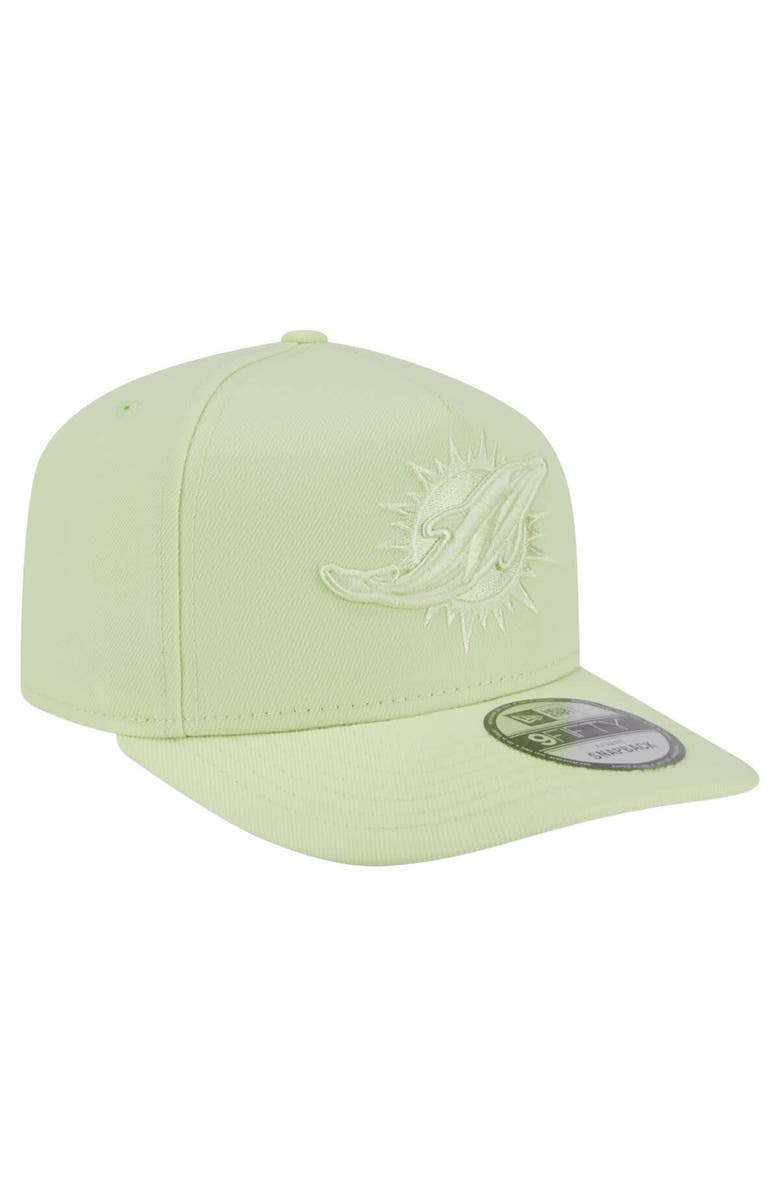 New Era Men's New Era Light Green Miami Dolphins Color Pack 9FIFTY Snapback Hat, Alternate, color, Light Green