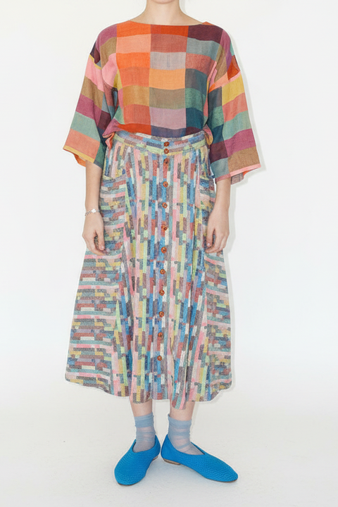 Gertie Skirt Button Front Midi Skirt