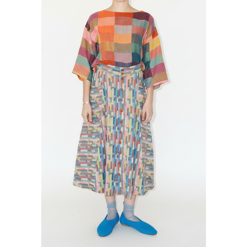 Ace & Jig Gertie Skirt Button Front Midi Skirt