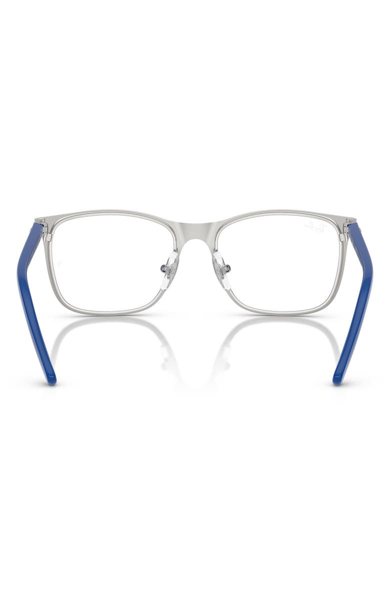 Ray-Ban Kids' 48mm Small Square Optical Glasses, Alternate, color, Blue Silver