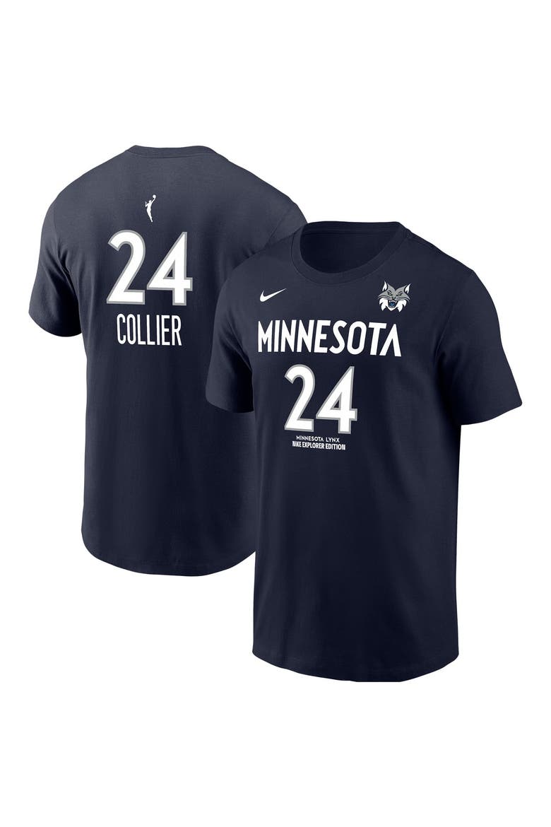 Men's Nike Napheesa Collier Navy Minnesota Lynx Explorer Edition Name & Number T-Shirt, Main, color, Navy