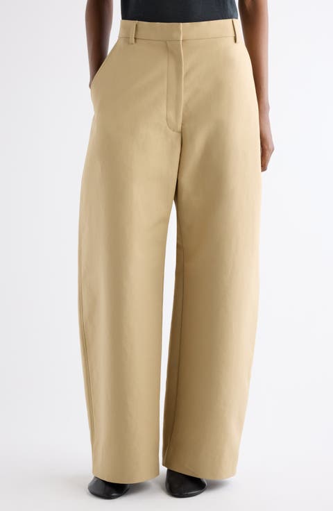 Pommy Tailored Organic Cotton Satin Wide Leg Trousers