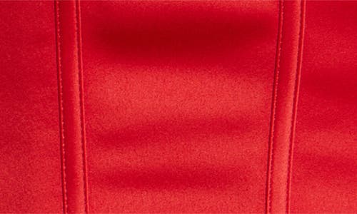 House Of Cb Nina Bow Back Long Sleeve Corset Minidress In Hauted Red
