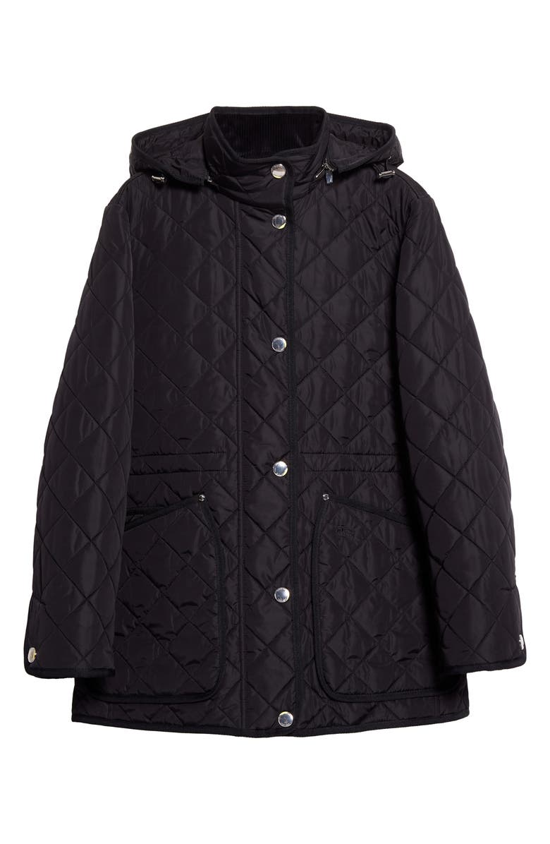 Burberry Roxbugh Diamond Quilted Nylon Hooded Jacket, Alternate, color, 
