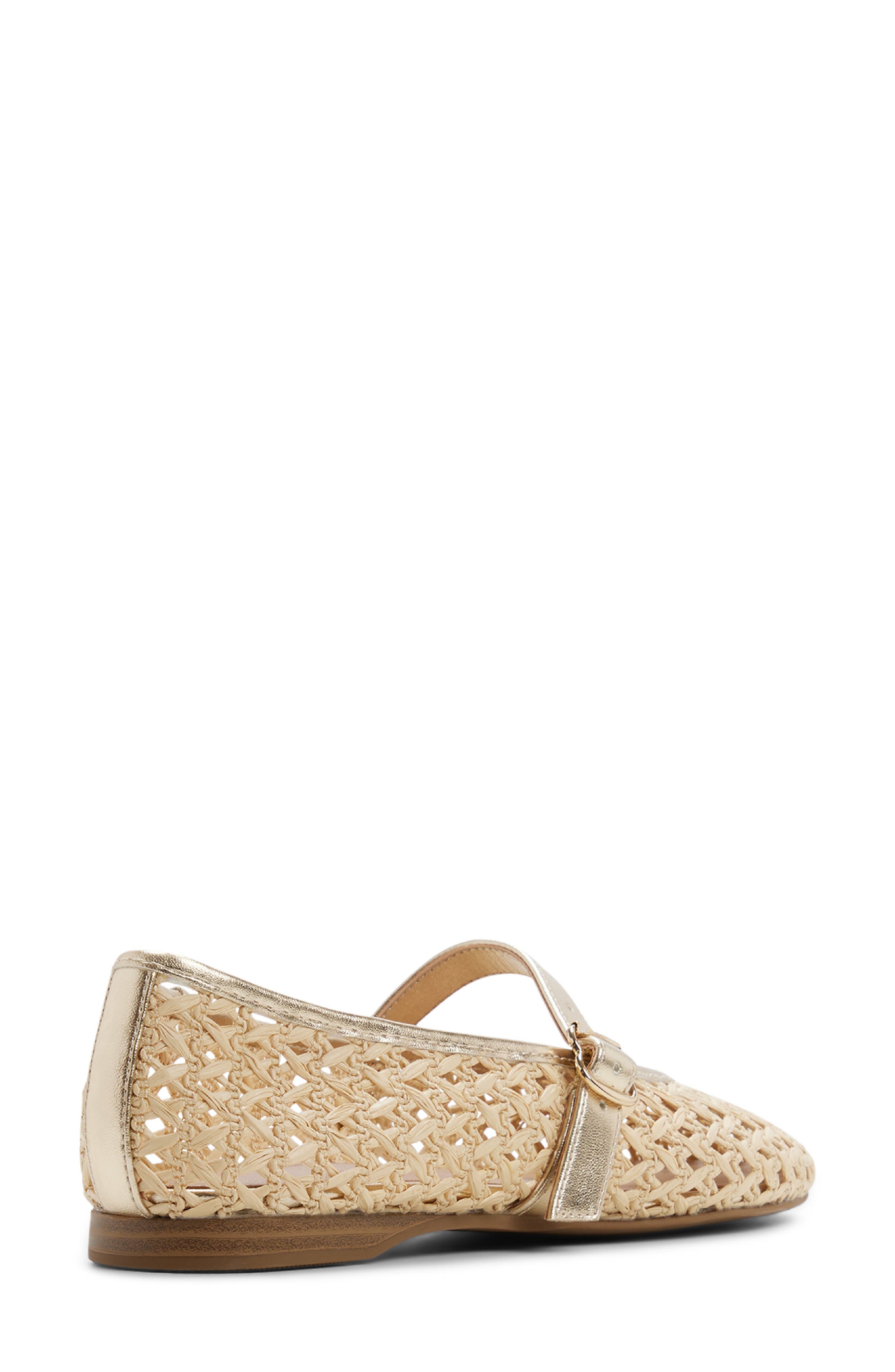 Elyiaa Net Mary Jane Flat, Alternate, color, NATURAL
