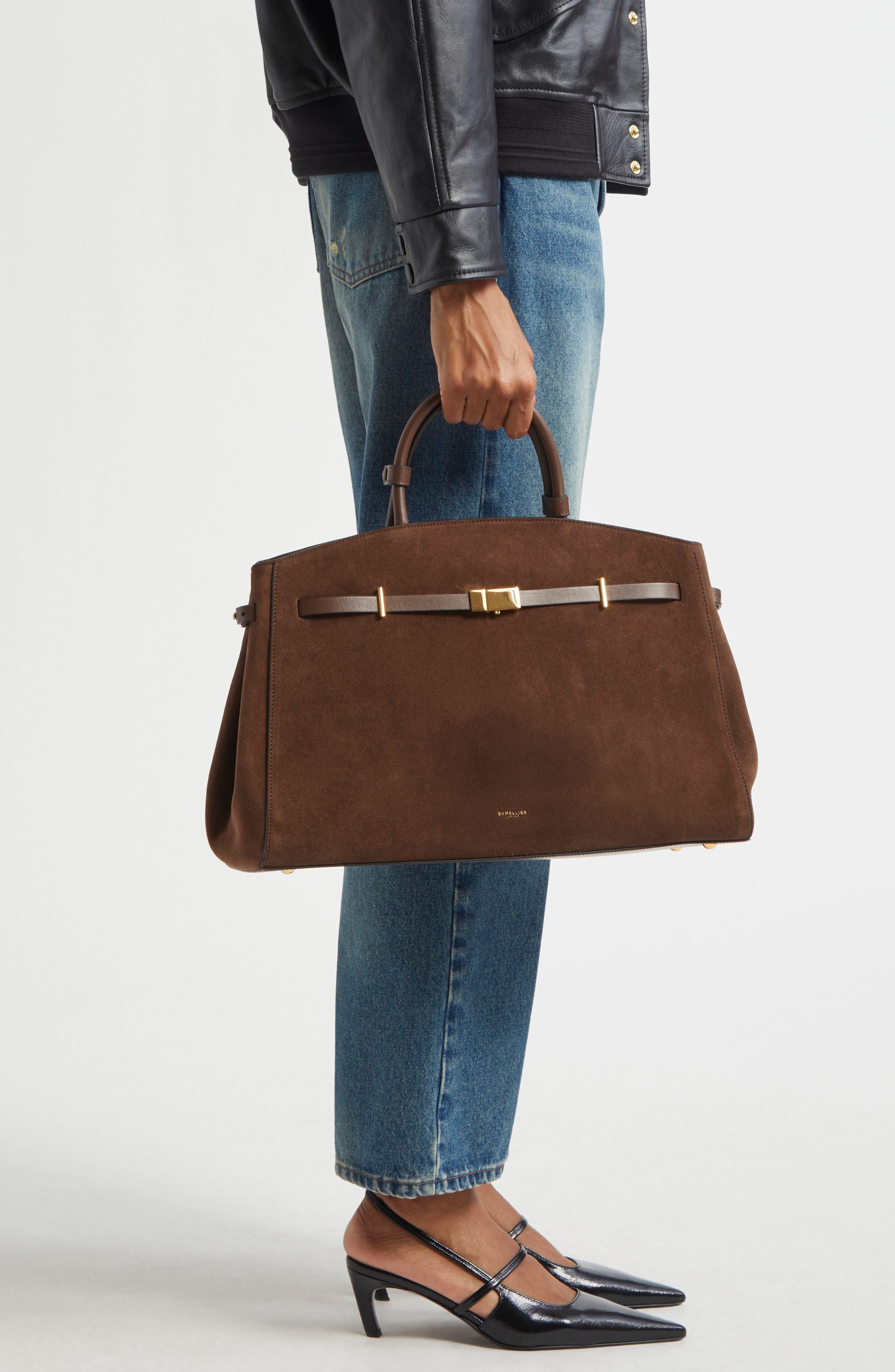 New York Leather Satchel, Alternate, color, MOCHA / MOCHA