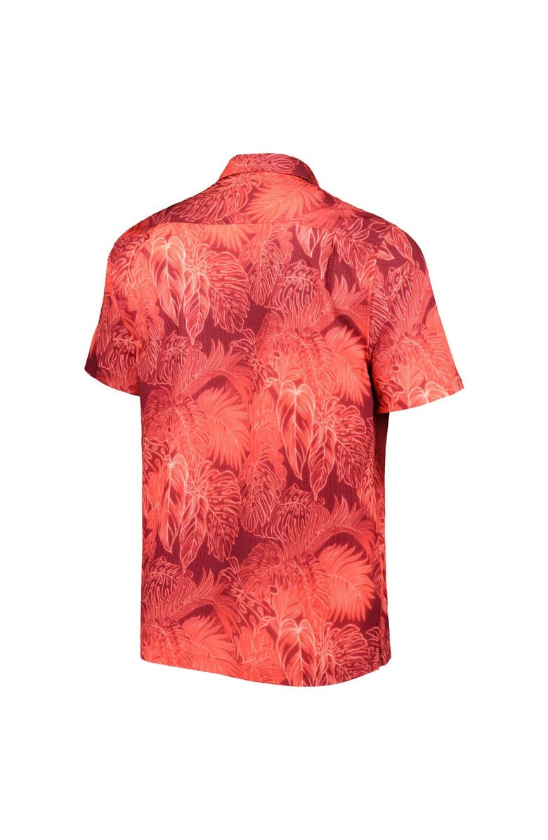 Tommy Bahama Men's Tommy Bahama Cardinal Arizona Cardinals Coast Luminescent Fronds Camp IslandZone Button-Up Shirt, Alternate, color, 
