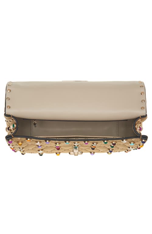 Valentino Garavani Small Rockstud Quilted Metallic Leather Shoulder Bag In Multi