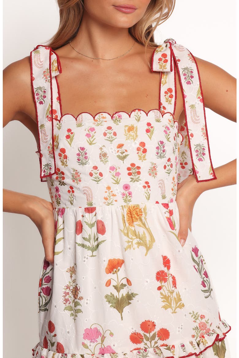 Aurelia Print Tie Strap Sleeveless Maxi Dress, Alternate, color, WHITE FLORAL