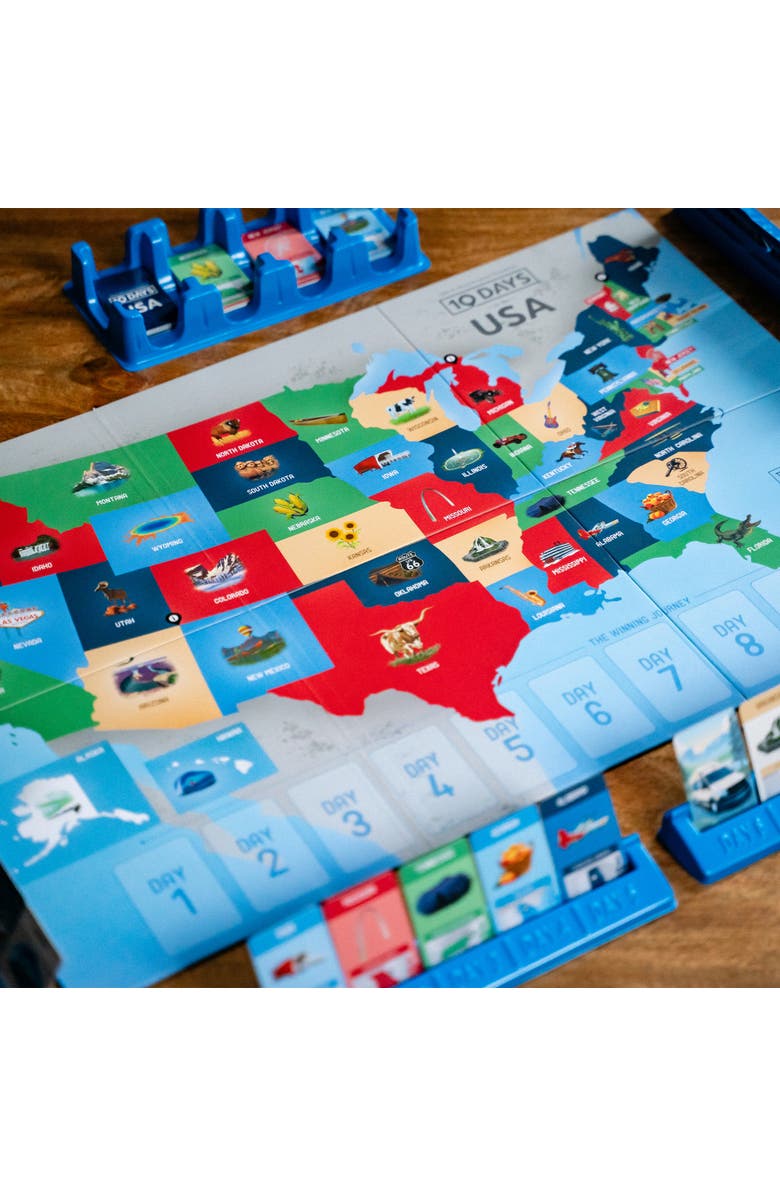 USAOPOLY 10 Days In The Usa Strategy Board Game, Ages 8+, Alternate, color, Multicolored