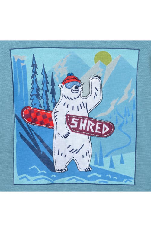 Andy & Evan Kids' Polar Bear Long Sleeve Layered Graphic T-shirt In Blue