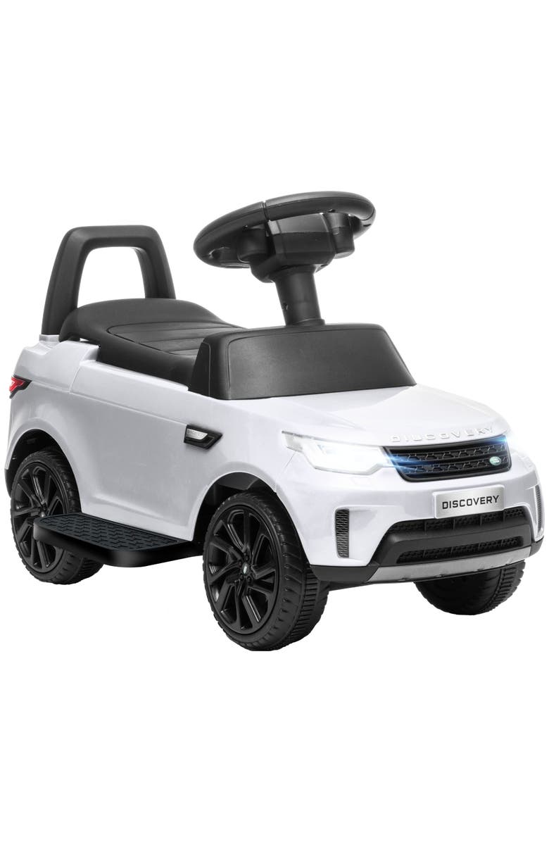 Qaba Land Rover 6V 2-in-1 Kids Ride on Car with Lights, Music, Main, color, White