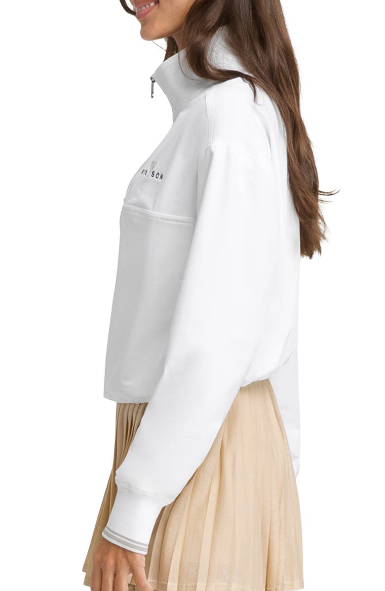 WILSON Davenport Quarter Zip Sweatshirt, Alternate, color, Bright White