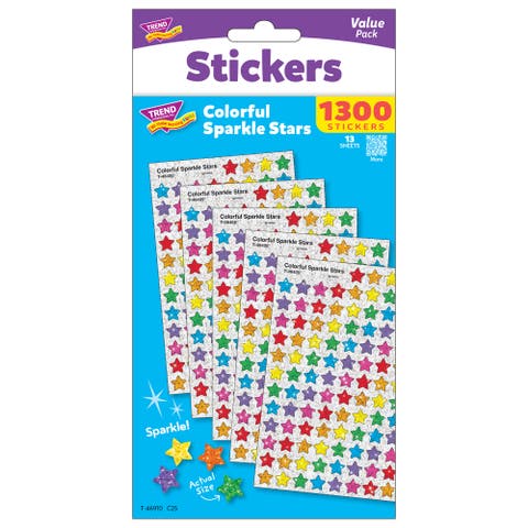 SuperShapes Sparkle Stars, 1300 Count Sticker Pack