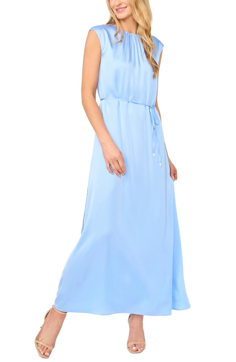 Ted Baker Parker Gathered Neck Maxi Dress, Main, color, Sky