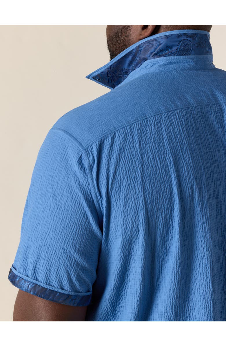 Robert Graham DXL Big & Tall  Thresher Seersucker Sport Shirt, Alternate, color, Blue