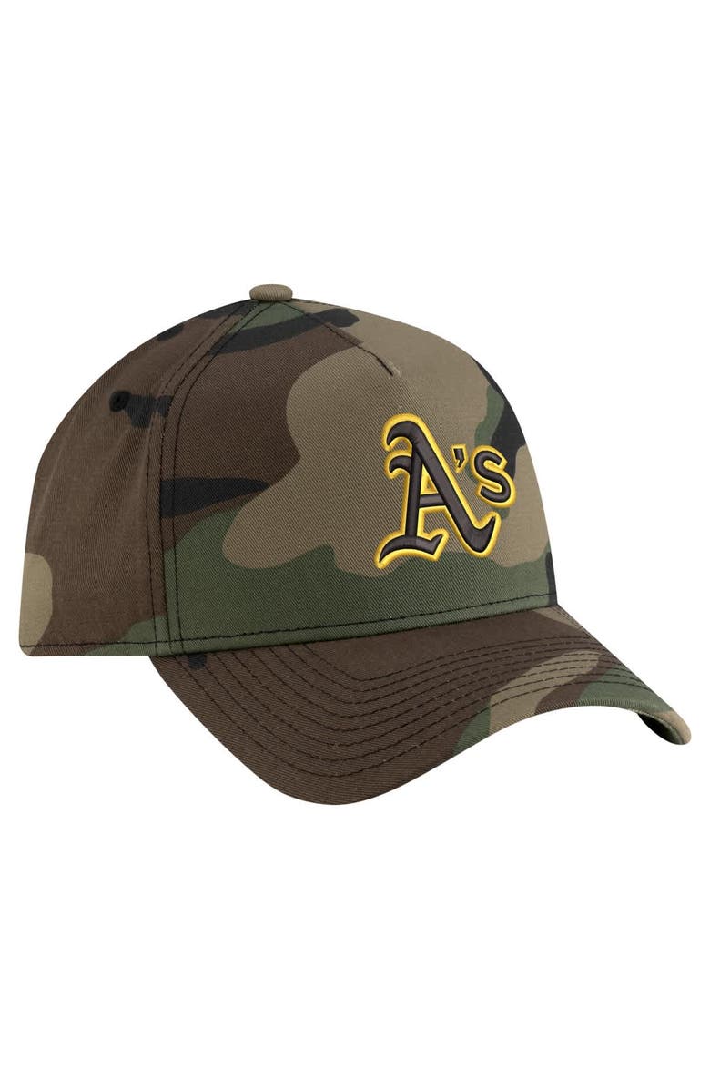 New Era Men's New Era Camo Athletics Woodland Team Pop 9FORTY A-Frame Adjustable Hat, Alternate, color, Camo