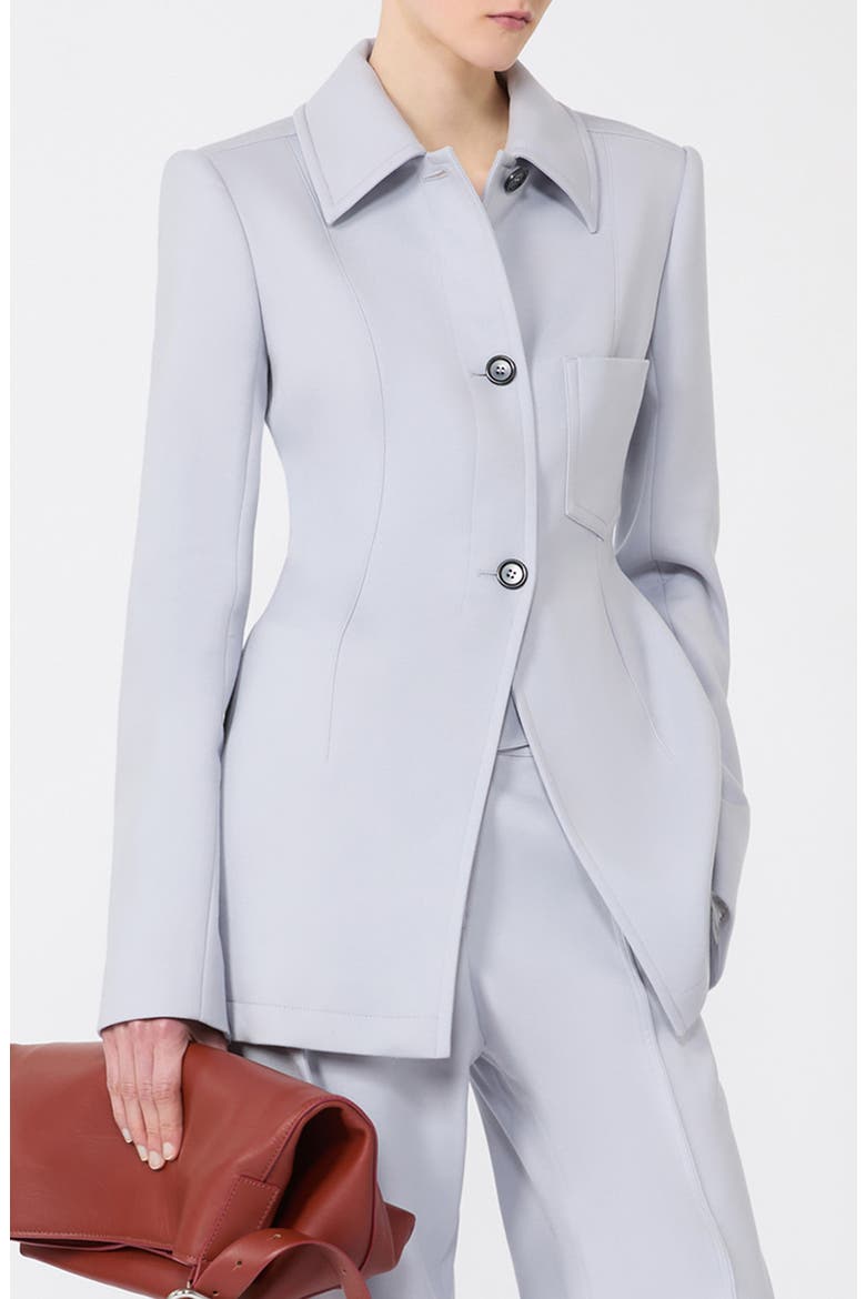 Ottelia Stretch Gabardine Cutaway Jacket, Alternate, color, MEDIUM GREY
