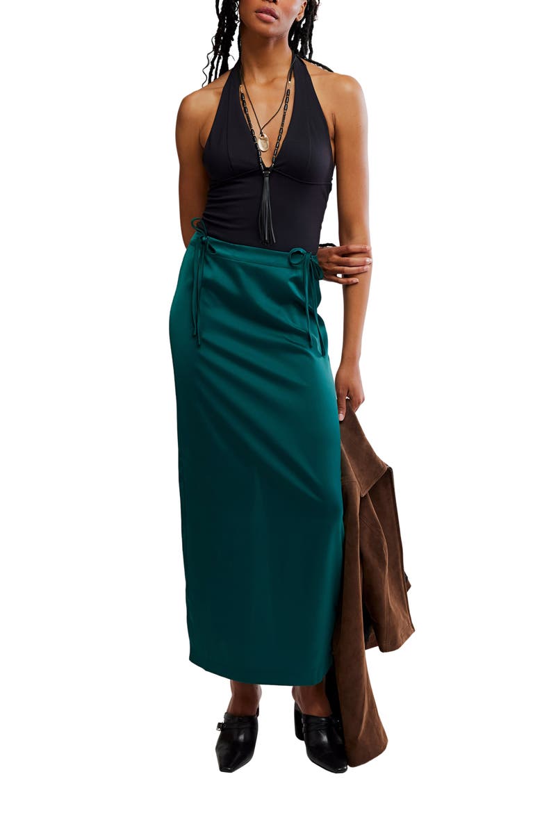 Rosetto Column Maxi Skirt, Alternate, color, SEAMOSS