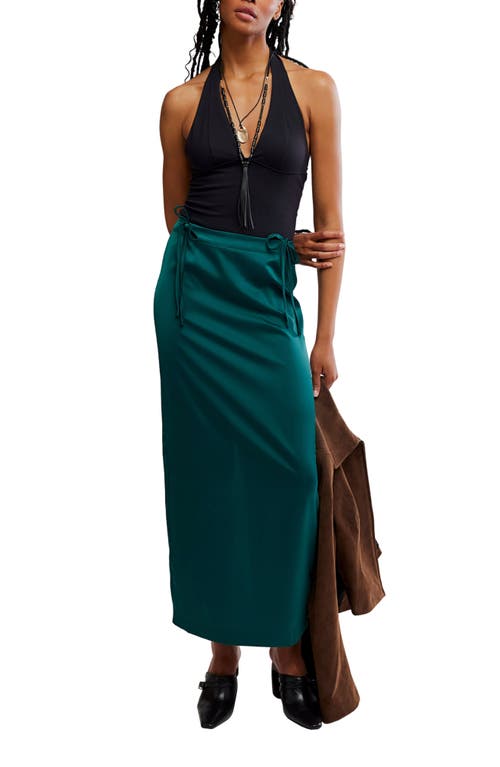 Free People Rosetto Column Maxi Skirt In Green