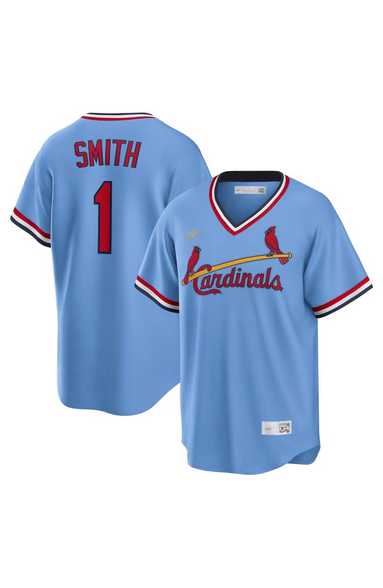 Nike Men's Nike Ozzie Smith Light Blue St. Louis Cardinals Road Cooperstown Collection Player Jersey, Main, color, Light Blue