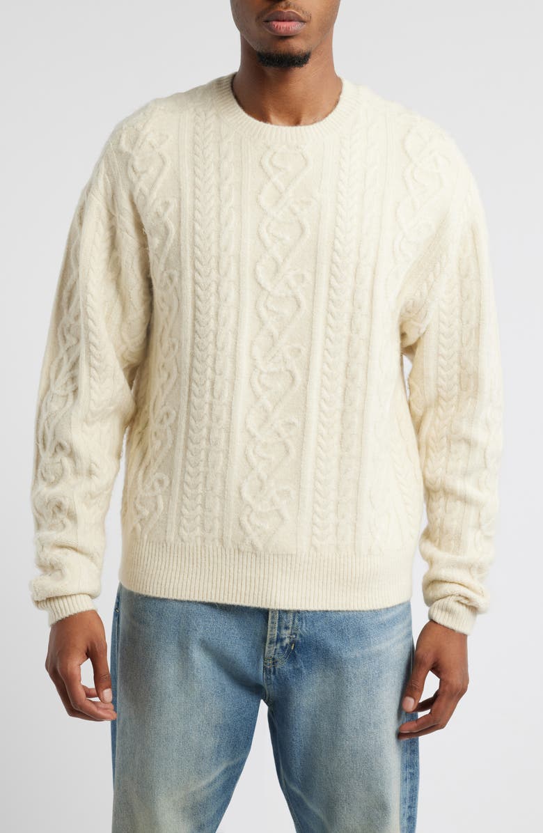 Elwood Antique Cable Knit Sweater, Main, color, 