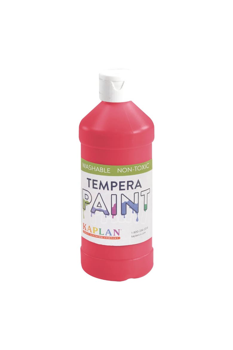 Kaplan Washable Tempera Paint - 16 oz - Set of 8, Alternate, color, White
