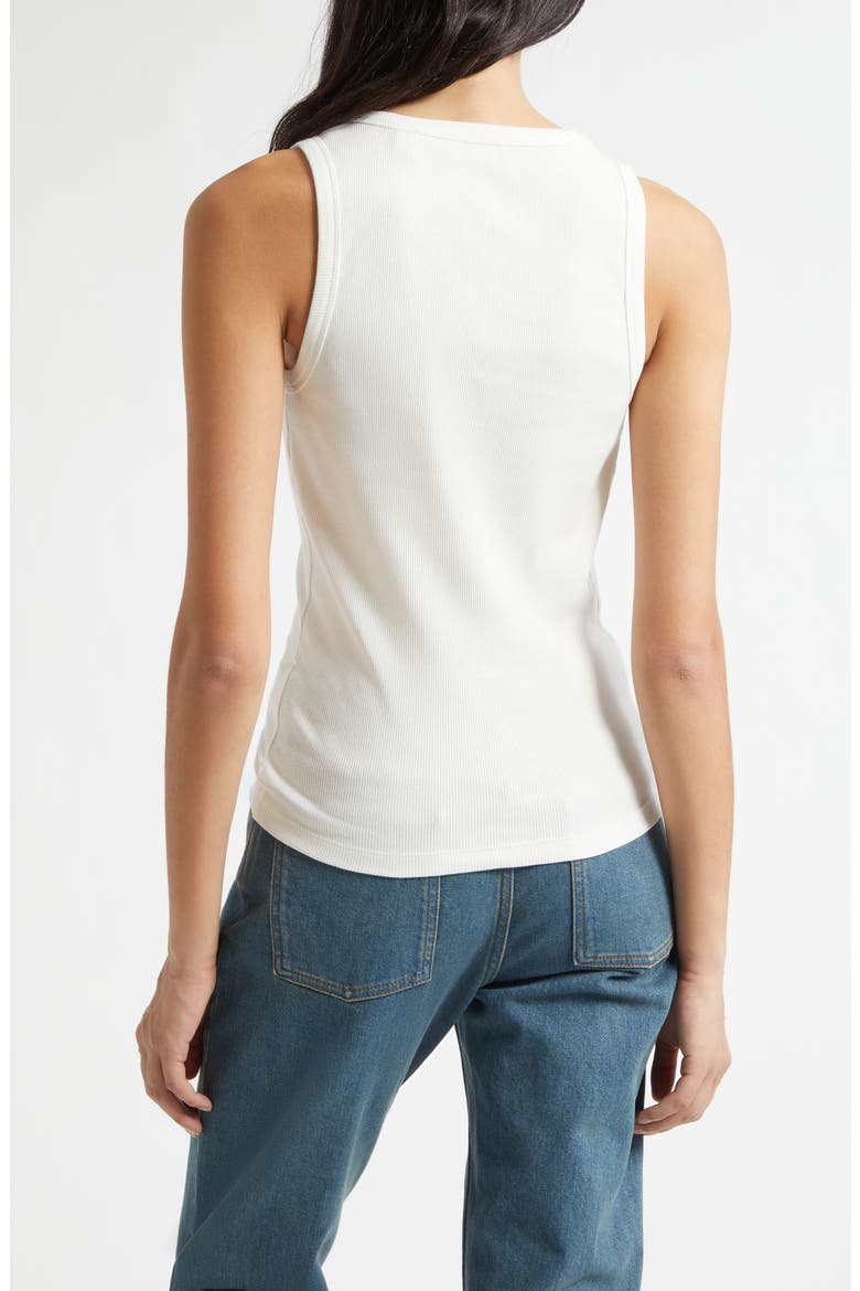 Cleo Lace-Up Rib Tank, Alternate, color, CHALK