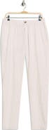 14th & Union Elastic Waist Linen Blend Trim Fit Pants