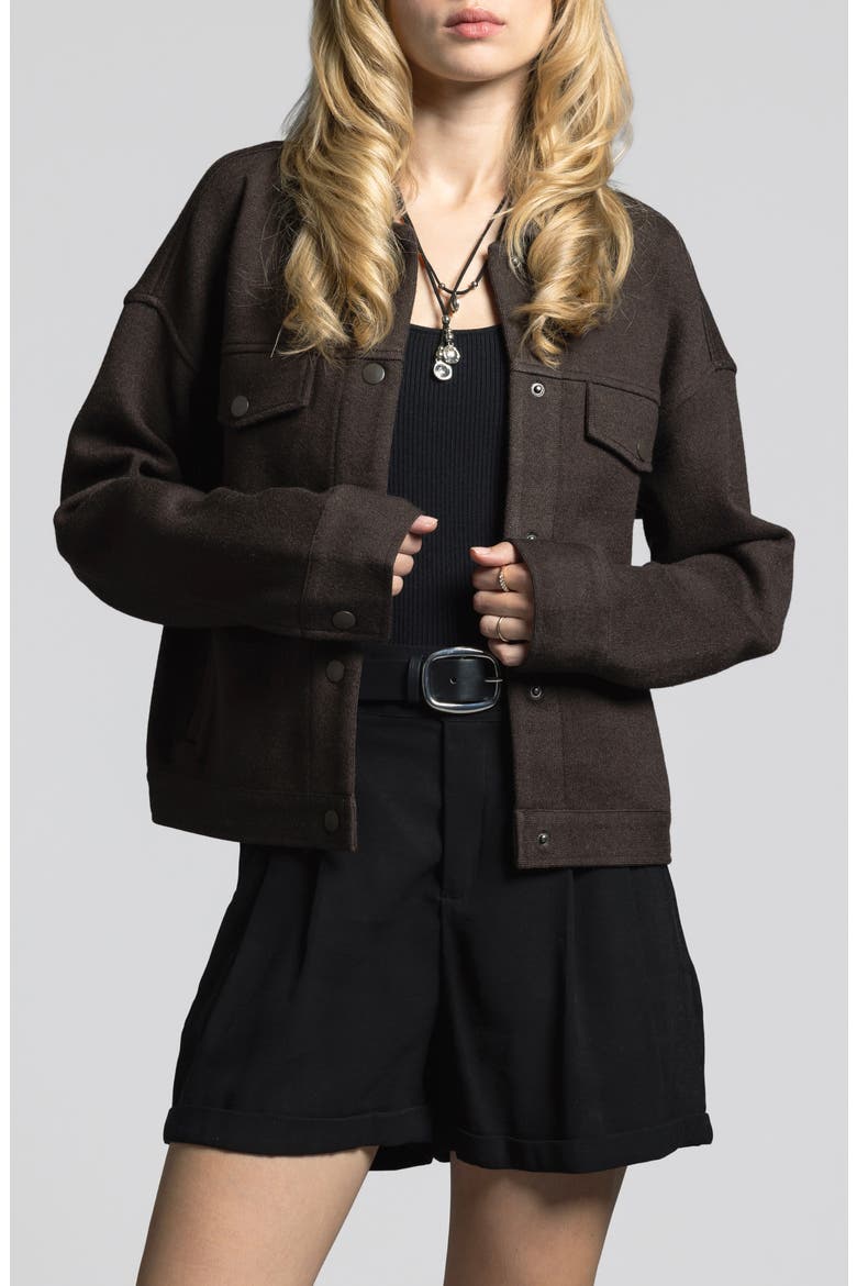 Abela Oversize Jacket, Main, color, ESPRESSO