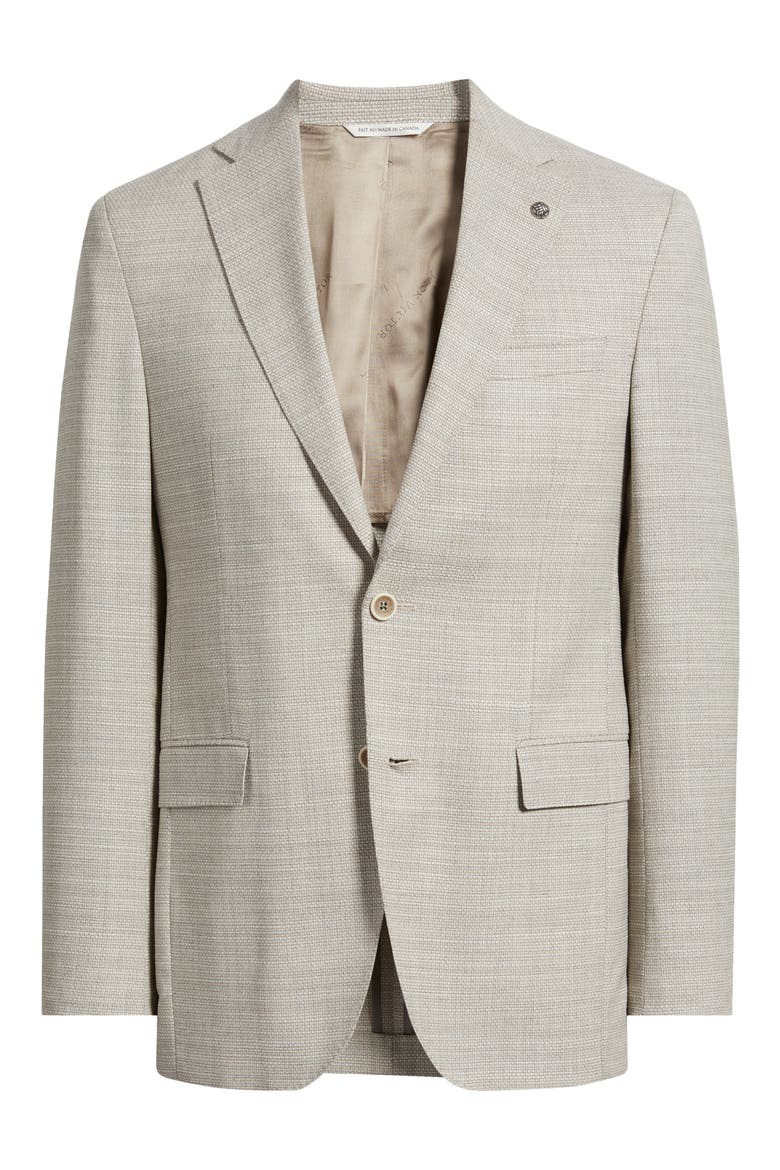 Midland Sand Textured Wool & Silk Sport Coat, Alternate, color, SAND